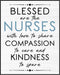 Posterizer 1 pcs-Blessed Are The Nurses With Love To Share-Science & Medical Art-Motivational & Inspirational Art- Decor for Doctors, medical Offi...